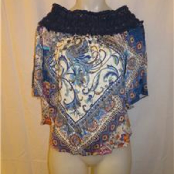 HALE BOB HIPPIE BOHO MULTI-COLOR TOP SIZE X-SMALL - Picture 1 of 6